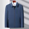 High-end Mulberry Silk Lapel Jacket for Men Spring and Autumn New Business Casual Middle-aged Dad Wear Thin Jacket Jacket