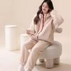 Couple Coral Fleece Pajamas Set Thick Warm Winter Loungewear Men Women
