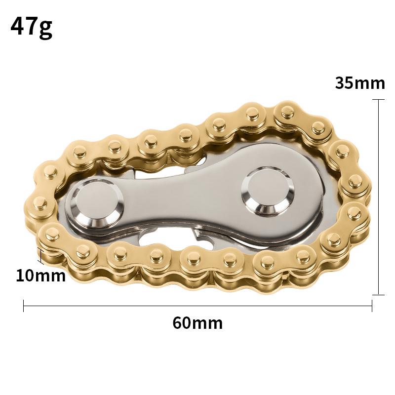 Металлический декомпрессионный спиннер-цепочка для пальцев: Инновационная игрушка-спиннер с черными технологиями