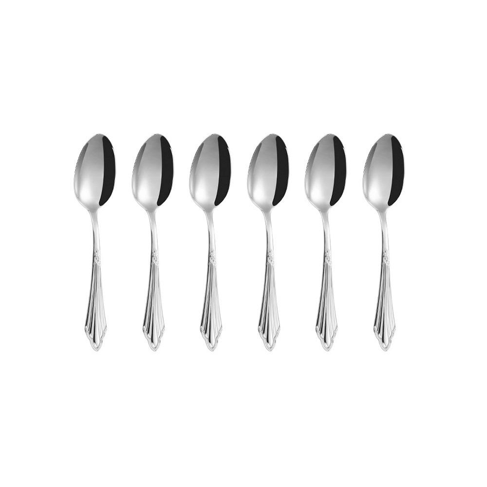 6 Pieces Teaspoons Silver Gold Dishwasher Safe 304 Stainless Steel 5.5in Teaspoon For Dessert Espresso Coffee Spoon4