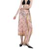 Temperament spring and summer new simulated silk scarf women's yarn scarf printed beach towel shawl quick drying