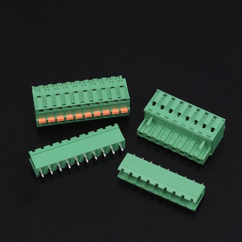 Spring Type Terminal Block 2Edgkd-5.08Mm Plug-In Terminal Block Copper Core Male And Female Terminals