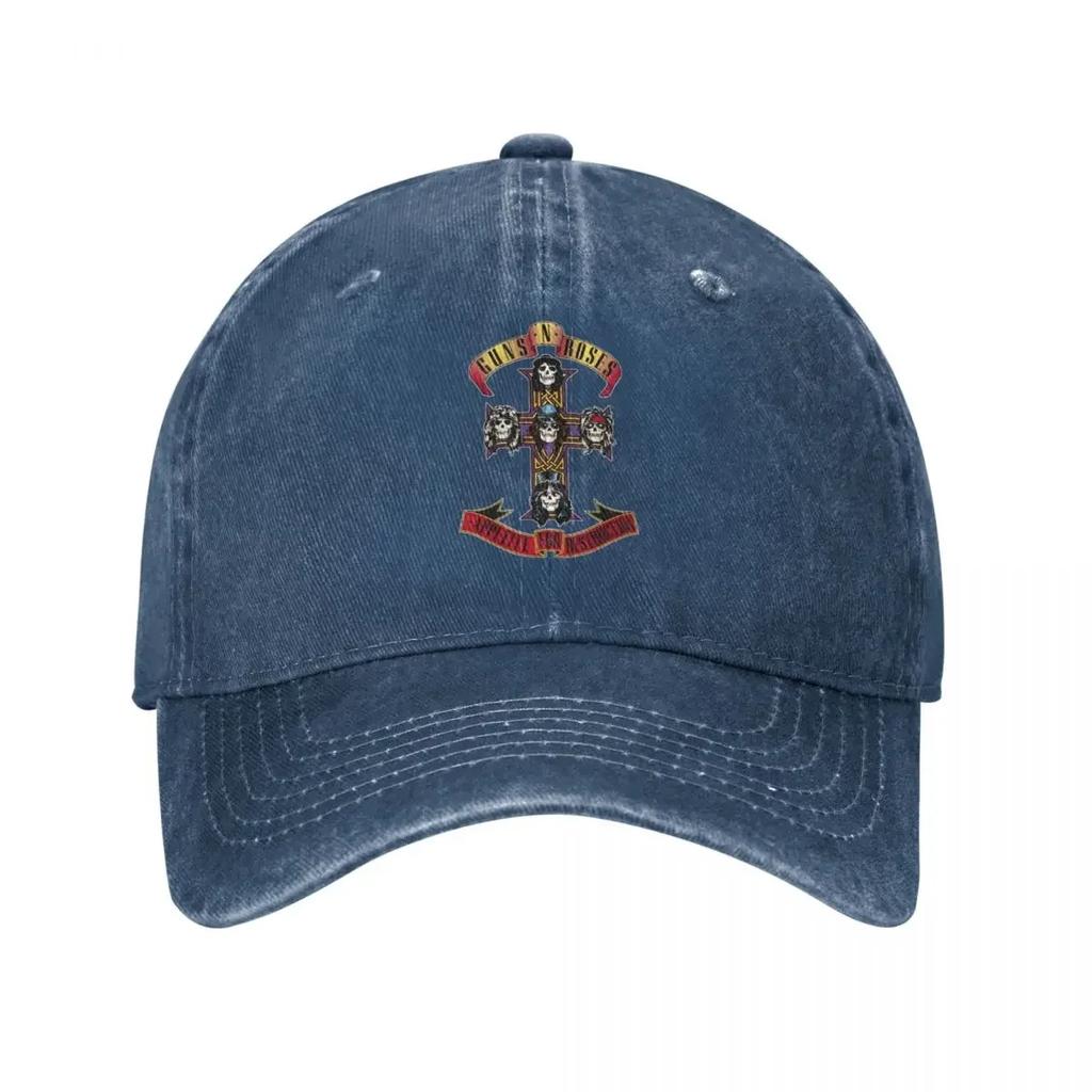 Guns N Rose GNR Logo Unisex Baseball Cap Steampunk Music Distressed Denim Washed Caps Hat Fashion Running Golf Gift Cap