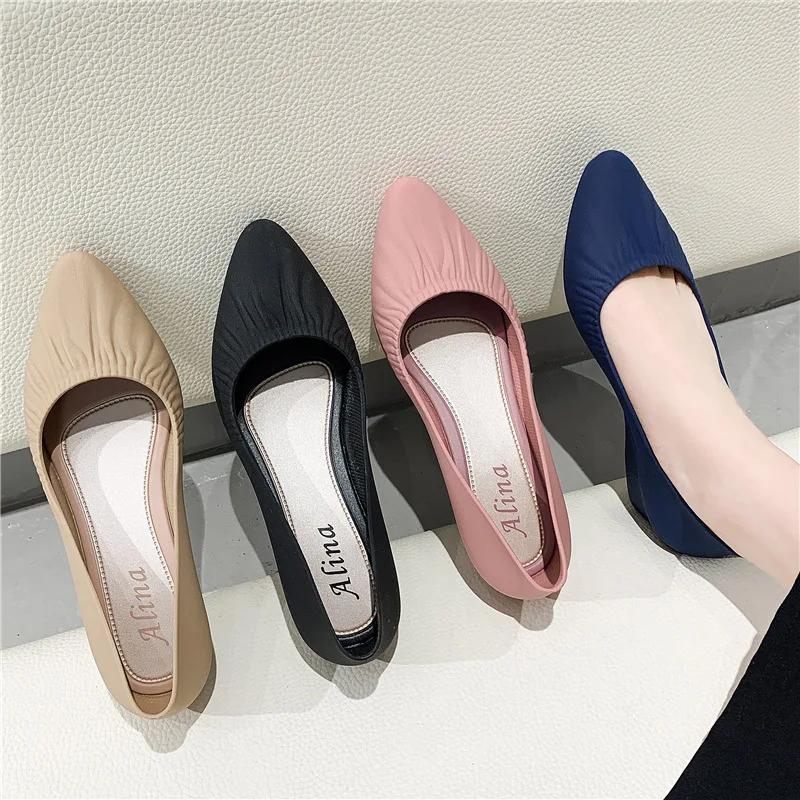 2025 Эластичные балетки женские сетчатые лоферы вязаные мокасины неглубокие балетки повседневные туфли-лодочки кроссовки для вождения обувь для ходьбы