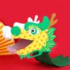 1 Set Handmade Paper Dragon Head Material Kit 2024 Year of The Dragon Spring Festival Dragon Dance Toy Kids DIY Crafts Material Bag Holiday Gift