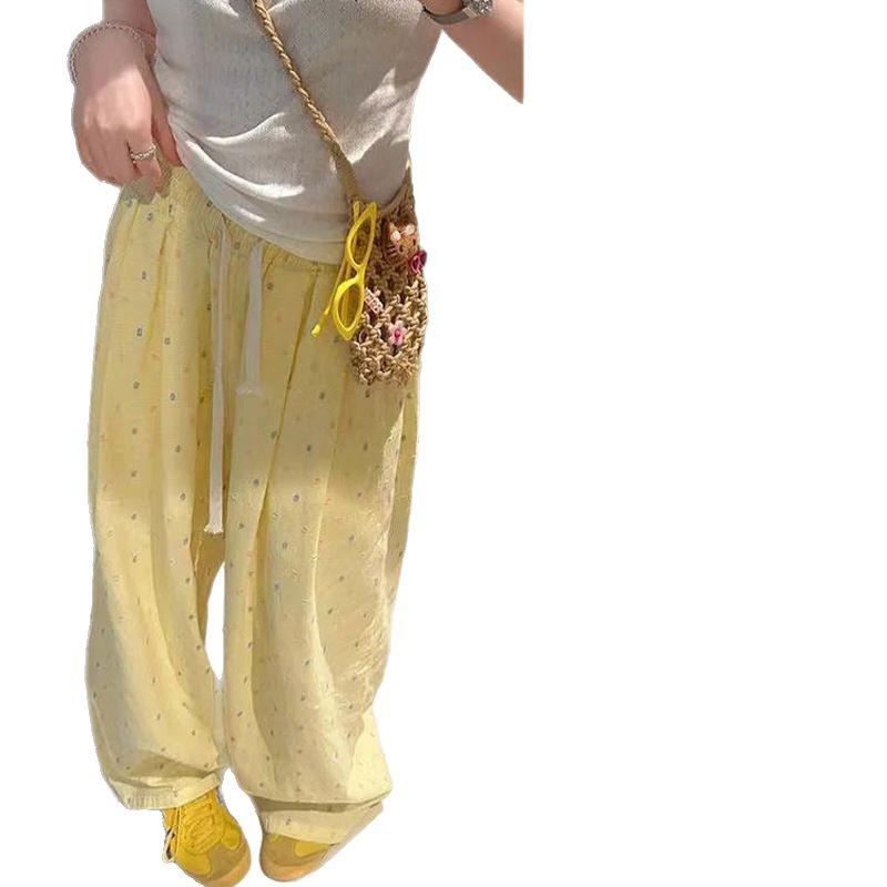 Брюки палаццо в горошек 'Дофамин' - Женская коллекция весна/осень 2025: Новый стиль Ямамото с высокой талией, облегающий, драпированный, повседневный