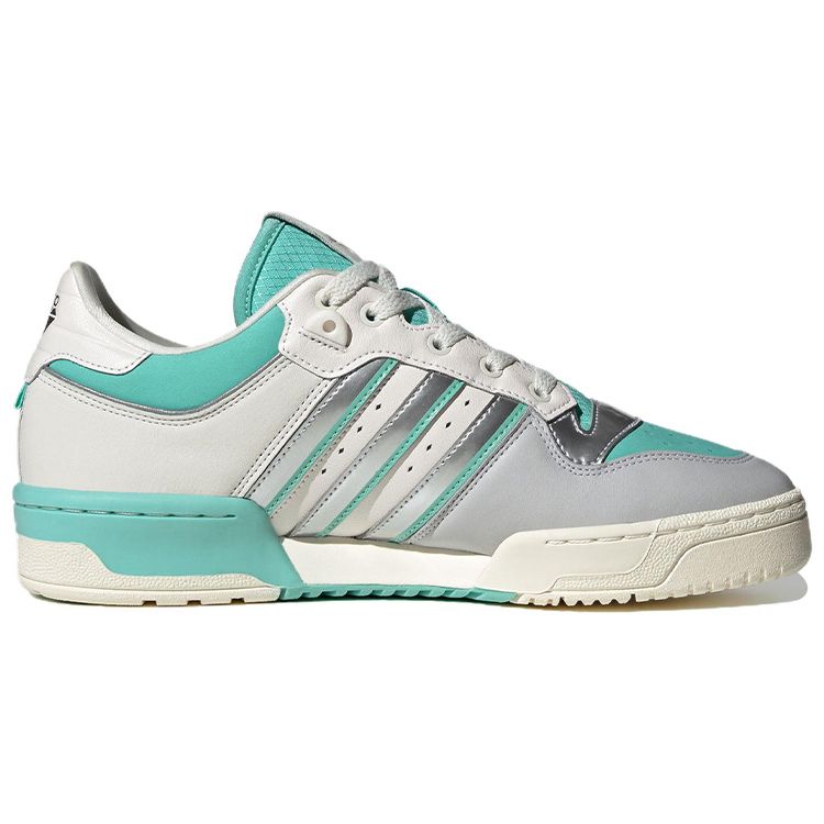 Adidas Originals Rivalry 86 Low Slip Resistant Durable Lightweight Low Top Skate Shoes Unisex Sneakers Tiffany-Blue White Silver IE2442