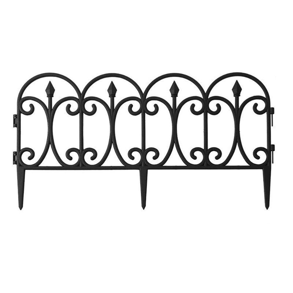 5pcs Weather Resistant Decorative Garden Fence Waterproof Plastic Landscape Barrier Flower Bed