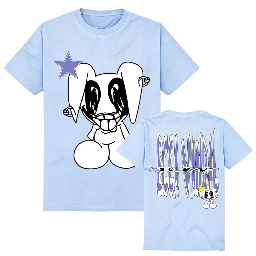 STAR BUNNY TEE ECCA VANDAL Singer Design T-shirt Graphic Print Merch Unisex Streetwear Cotton Short Sleeve Female Tshirts Soft
