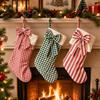 Plaid Hanging Gift Bag Striped Festive Stocking Unique Christmas Stocking  Gift Giving