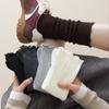 Female Autumn and Winter All Build Wooden Ear Side Hollow Long Tube Stack Socks