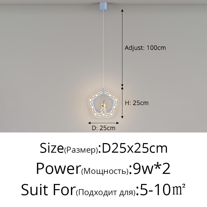 Светодиодный подвесной светильник для детской комнаты, прикроватный светильник, корпус, креативная мультяшная люстра для спальни, домашний декор, осветительные приборы