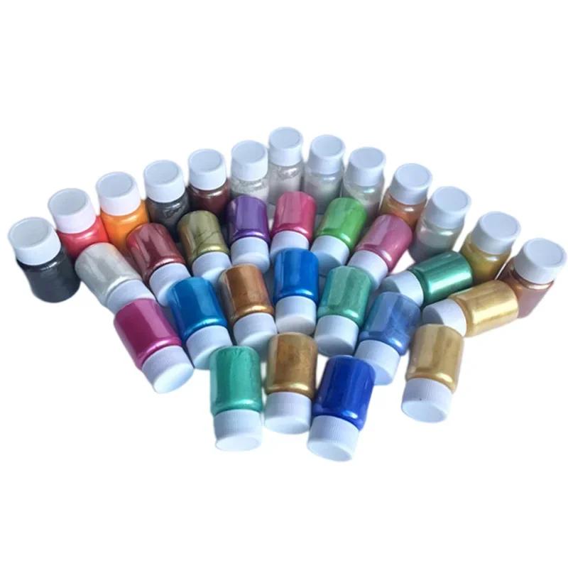 10g/bottle DIY Handmade Glitter Soap Dye Pigment Multicolor Pearlescent Mica Powder Resin Glue Crystal Mold Soap Making Tools