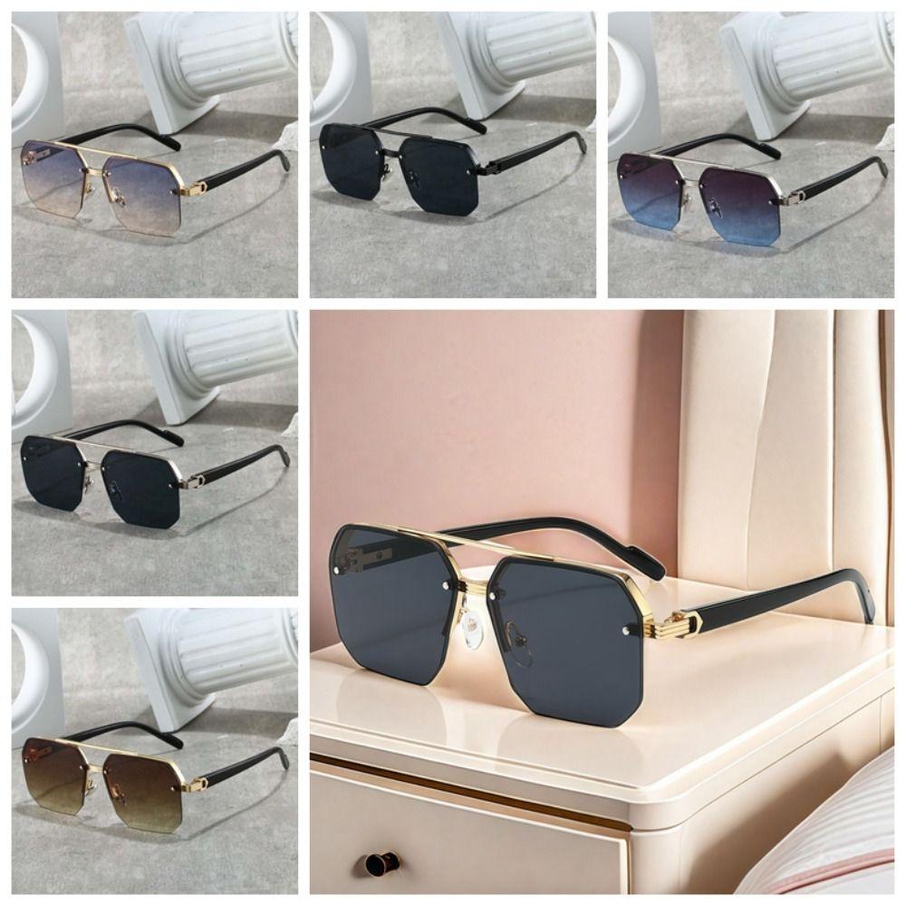 UV400 Men Zinc Zinc Alloy Sunnies Classic Anti-UV Glasses Catwalk Women HD Sunglasses Business