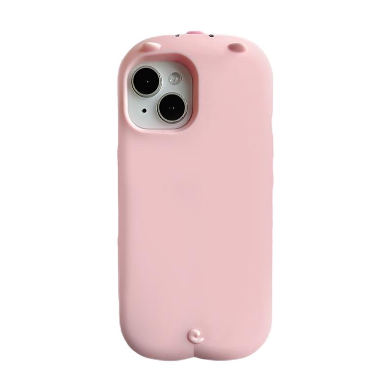 Милый 3D Розовый Свинка Мягкий Силиконовый Чехол Для Для Iphone 16 17 Pro Max 1 14 13 12 Pro Max Мультяшная Свинка Чехол Для Телефона