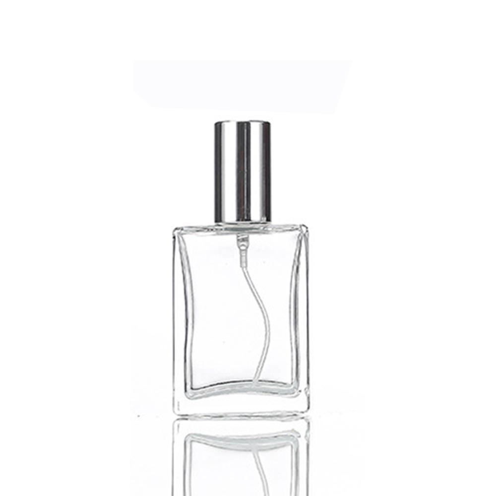 5PCS 10PCS 15ml 30ml 50ml Clear Mini Sample Refillable Perfume Spray Glass Atomizer Bottle With Black Golden Silver Lid
