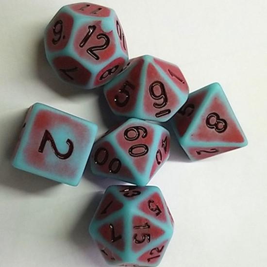 7 шт./лот, многогранные игральные кости из смолы D&D D4 D6 D8 D10 D% D12 D20, многогранные игральные кости TRPG, настольные игры