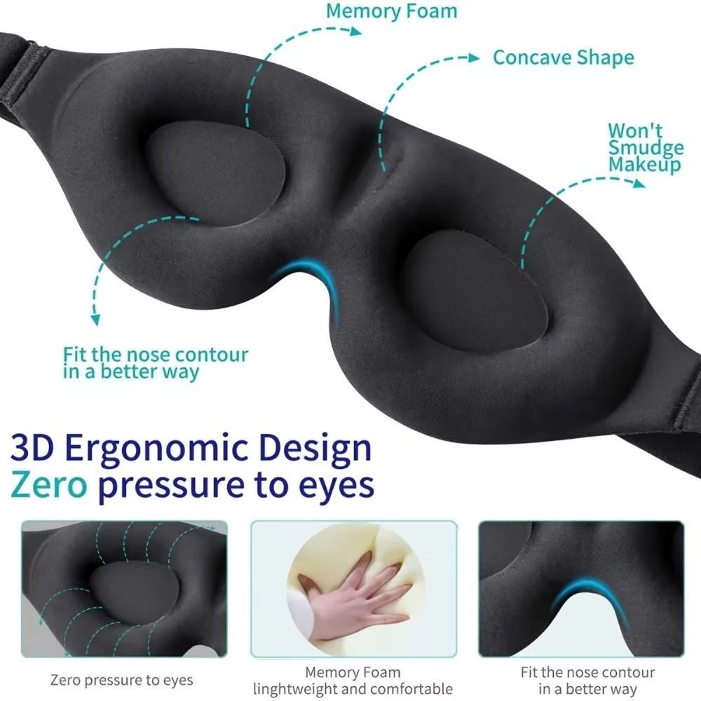Adjustable Strap Sleep Eye Mask Blackout Blindfold Mask New Sleeping Mask Travel