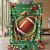 Football Melting Art Theme blanket Lightweight Warm Flannel Blanket Decorative Throw Blanket for Home Decoration