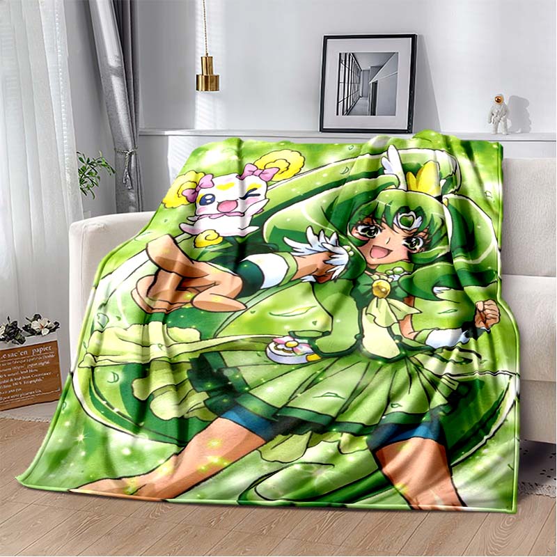 This 3D printed Pretty Cure soft plush blanket is made of flannel and is suitable for use in living rooms, bedrooms, beds, sofas