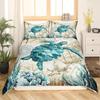 Kids Sea Turtle Duvet Cover Set Queen King Size Ocean Bedding Set Boys Girls Teens Women Men Bedroom Decor 3 Piece Set