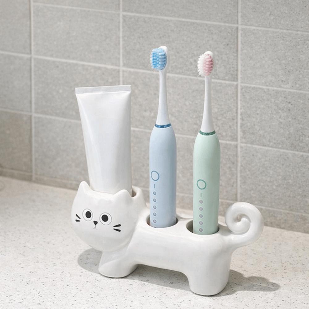 Waterproof 3 Holes Electric Toothbrush Stand Ceramic Electric Toothbrush Holder Home Use