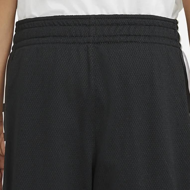 Nike Принт логотипа эластичный пояс повседневные прямые шорты детские шорты черные DA0173-010