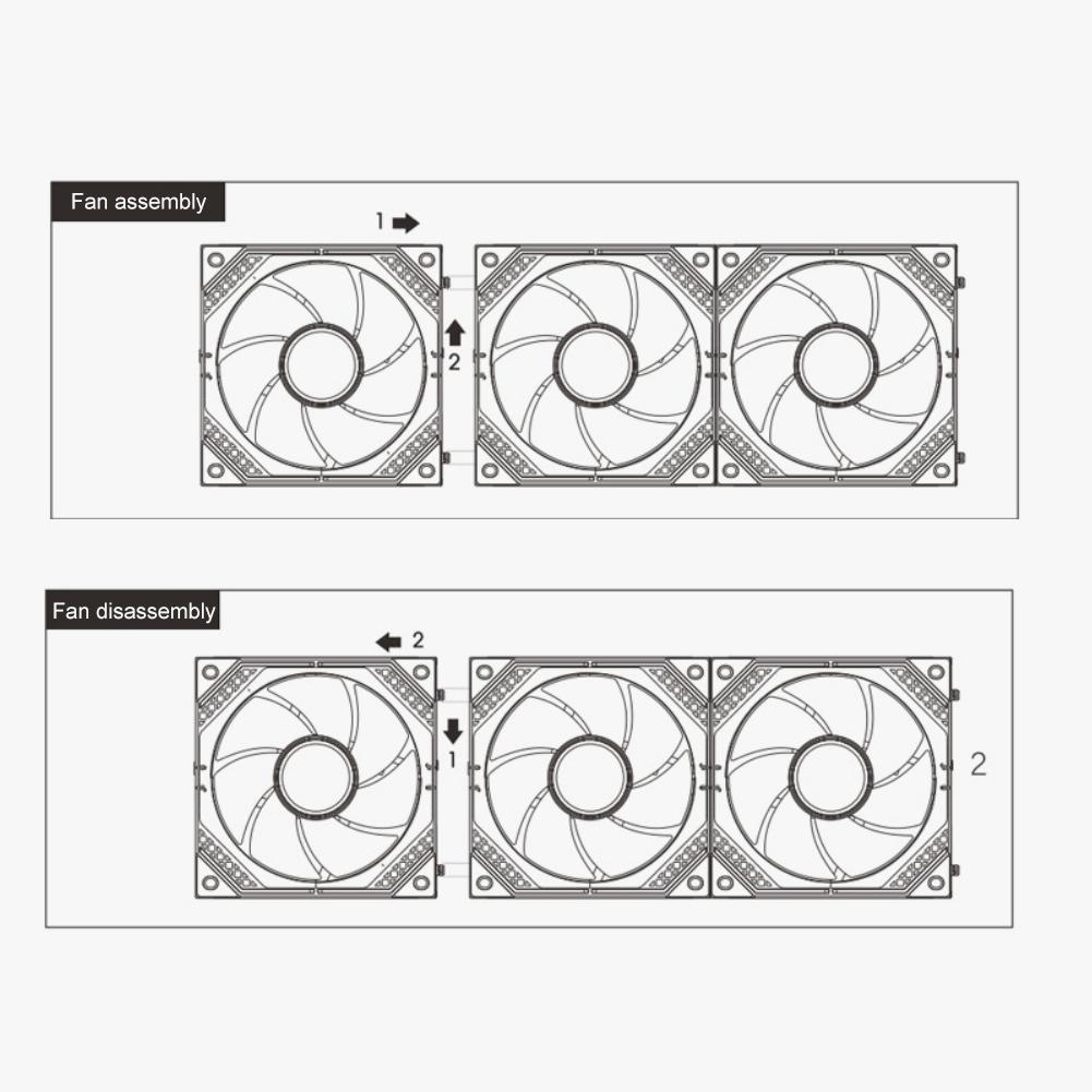 120 мм вентилятор для корпуса ПК 2000 PRM 5 В 3-контактный ARGB 4-контактный ШИМ вентилятор для корпуса(Обратный черный)