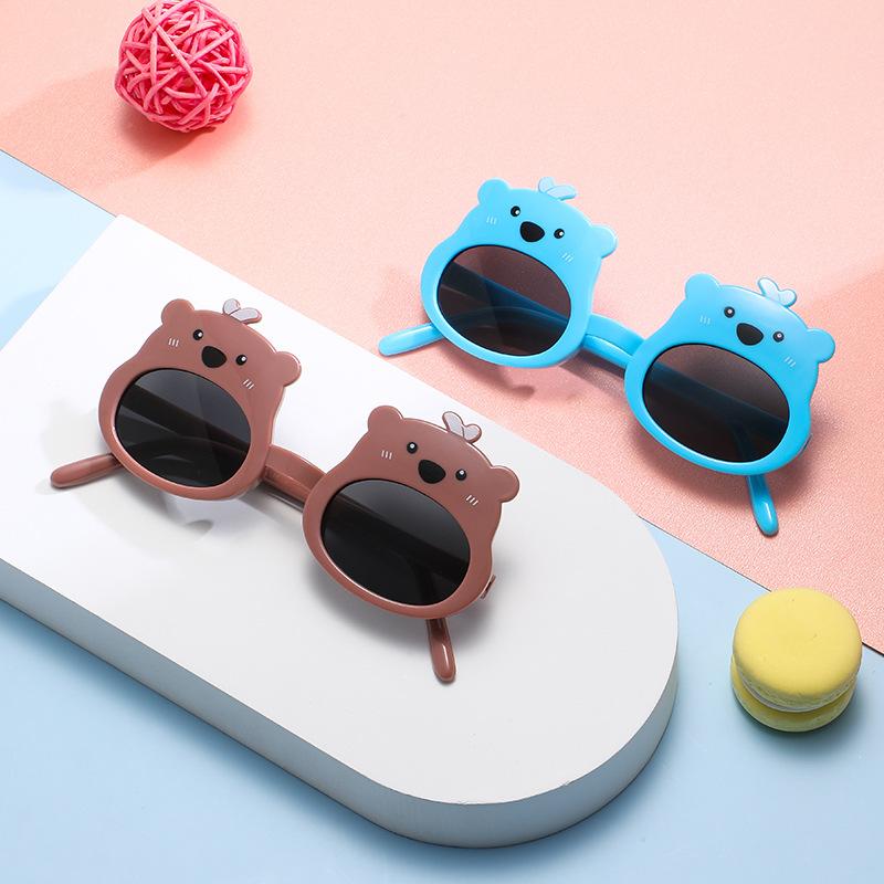 7337 Children'S Cartoon Sunglasses, Bear Sunglasses, Fashionable Baby Shape, Uv-Proof Glasses For Boys And Girls