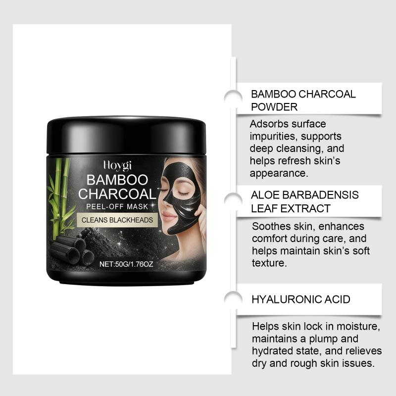 Gentle Charcoal Peel Off Bamboo Blackhead Remover Hydrating Moisturizing Deep Cleansing Pore Minimizing Routine