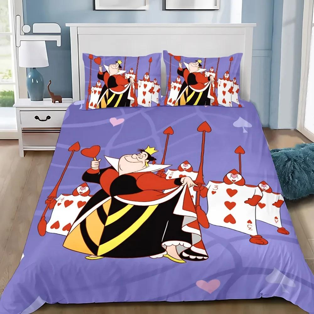 Мультяшный Алиса в Стране Чудес Пододеяльник Наволочка Алиса Принцесса Комплект Постельного Белья Взрослый Мальчик Девочка Украшение Спальни Детский Подарок