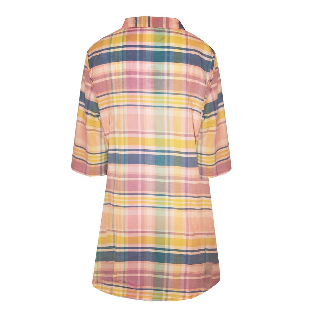 Forever Dreaming Womens/Ladies Checked Button-Down Nightshirt
