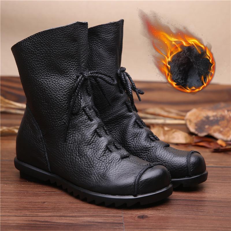 Women's Demi-season Boots Made of Genuine Leather