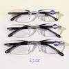3Pcs Stylish Rimless Reading Glasses With Blue Light Blocking Frameless Fashionable Readers For Men & Women