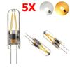 5PCS Mini G4 Led Light Bulbs Ac Dc 12V Filament Bulb Glass Lamps For Cool White 6000K Warm 3000K 3W Lamp Bombillas Cob Corn Home