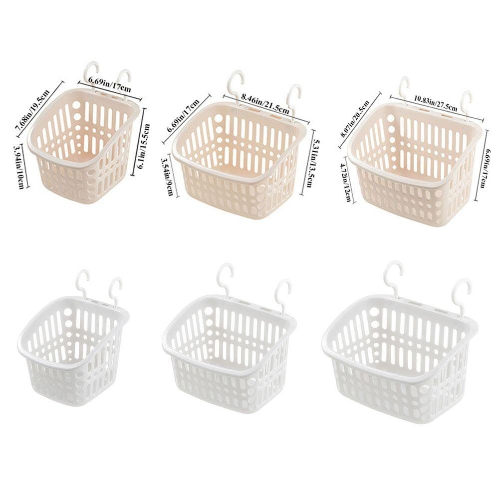 White Hanging Storage Basket Stretchable Sundries Hanging Basket Portable Bath Basket Pool
