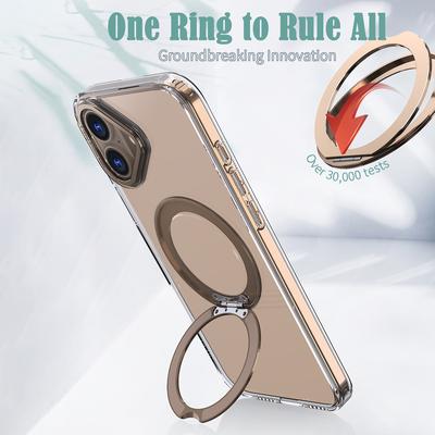Чехол для iPhone 16 Plus, совместимый с MagSafe, TPU+акрил, подставка, чехол для телефона