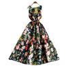 High End Temperament Sleeveless Formal Dress Dress Women Summer New High Sense Print Waist Hugging Slimming Puffy Big Hemline Long Dress
