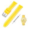 Jumpsunfun 20 мм Ремешок для часов для Swatch x OMEGA Speedmaster Силиконовый ремешок для часов со быстросъемным механизмом Замена Желтые и белые линии MoonSwatch, Инструмент,