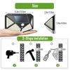 6 PCS 100 LED Solar Sensor Wall Light Outdoor Sunlight Security Street Lamp 270° Lighting Waterproof Torch Garden Night Lantern
