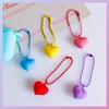 Y2K Colorful Heart Keychain Korean Candy Color Heart Pendant Silicone Heart Keyring Bag Pendant