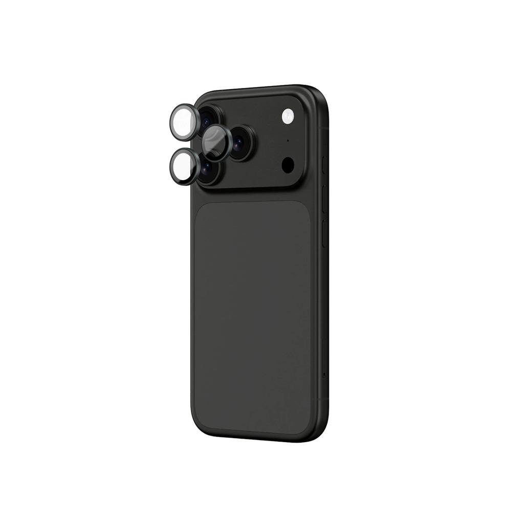 Szkło na aparat AMAZINGTHING Lens Glass na iPhone 17 Pro / Pro Max z szarą ramką aluminiową