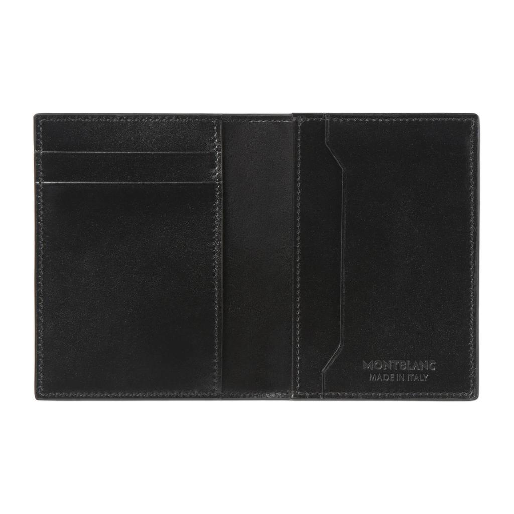 Montblanc Classic Brand Logo Calfskin Card Holder Unisex Accessories Black MB198321