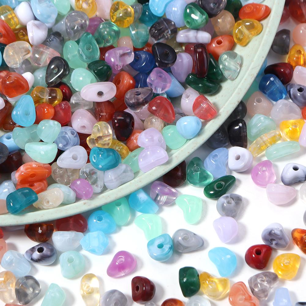 20g 5x8mm Acrylic Chip Gravel Beads Colored Irregular Shape Loose Spacer Bead For Jewelry Making DIY Bracelet Earrings Wholesale
