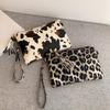 Women Handbag Clutch Leopard Print Cow Print Small Bag Purse Party Large Capacity Envelope Wristlet Bag PU Briefcase