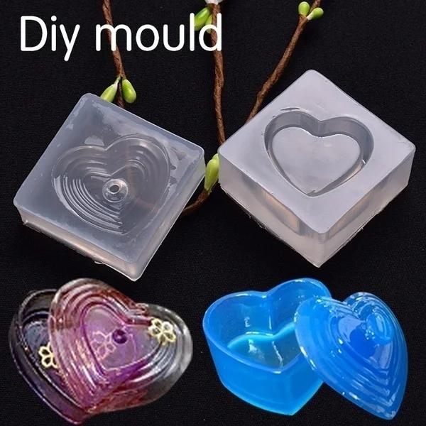 Креативные ручной работы DIY Новые силиконовые формы Форма для хранения в виде сердца и квадрата Эпоксидная смола Ювелирные изделия Рукоделие Форма для литья Аксессуары