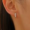Ins Colored Zircon Earrings And Rings For Women Sweet Cool Mango Star Feather Stud Jewelry