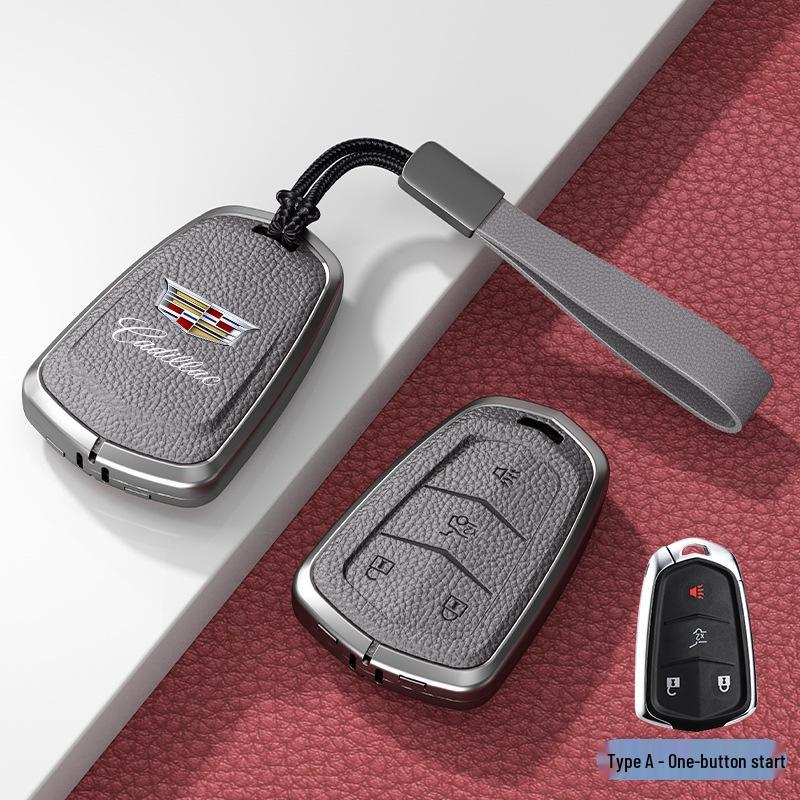 Кожаный чехол для ключа для Cadillac XT5/CT6/XT4/XTS и ATSL – Унисекс-дизайн с пряжкой