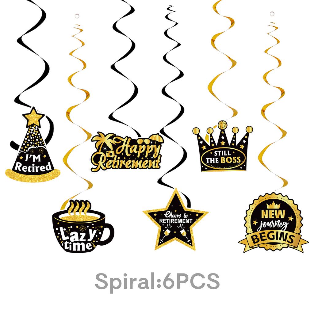 Популярные товары для тематической вечеринки по случаю выхода на пенсию, украшения для выхода на пенсию, реквизит для оформления, посуда, баннеры, флаг, украшение для вечеринки, спираль