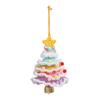 Knitted Christmas Tree Ornament Multi-Layered Mini Crochet Christmas Tree Hanging Decoration with Bell And Star Top Colorful Small Xmas Tree